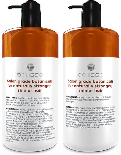 Caffeine Shampoo and Conditioner Set - Volumizing Products for Women and Men - Thickening, Volume Boosting Formula for Thinning and Fine Hair - Sulfate Free, No Parabens - Hydrating, Salon Grade