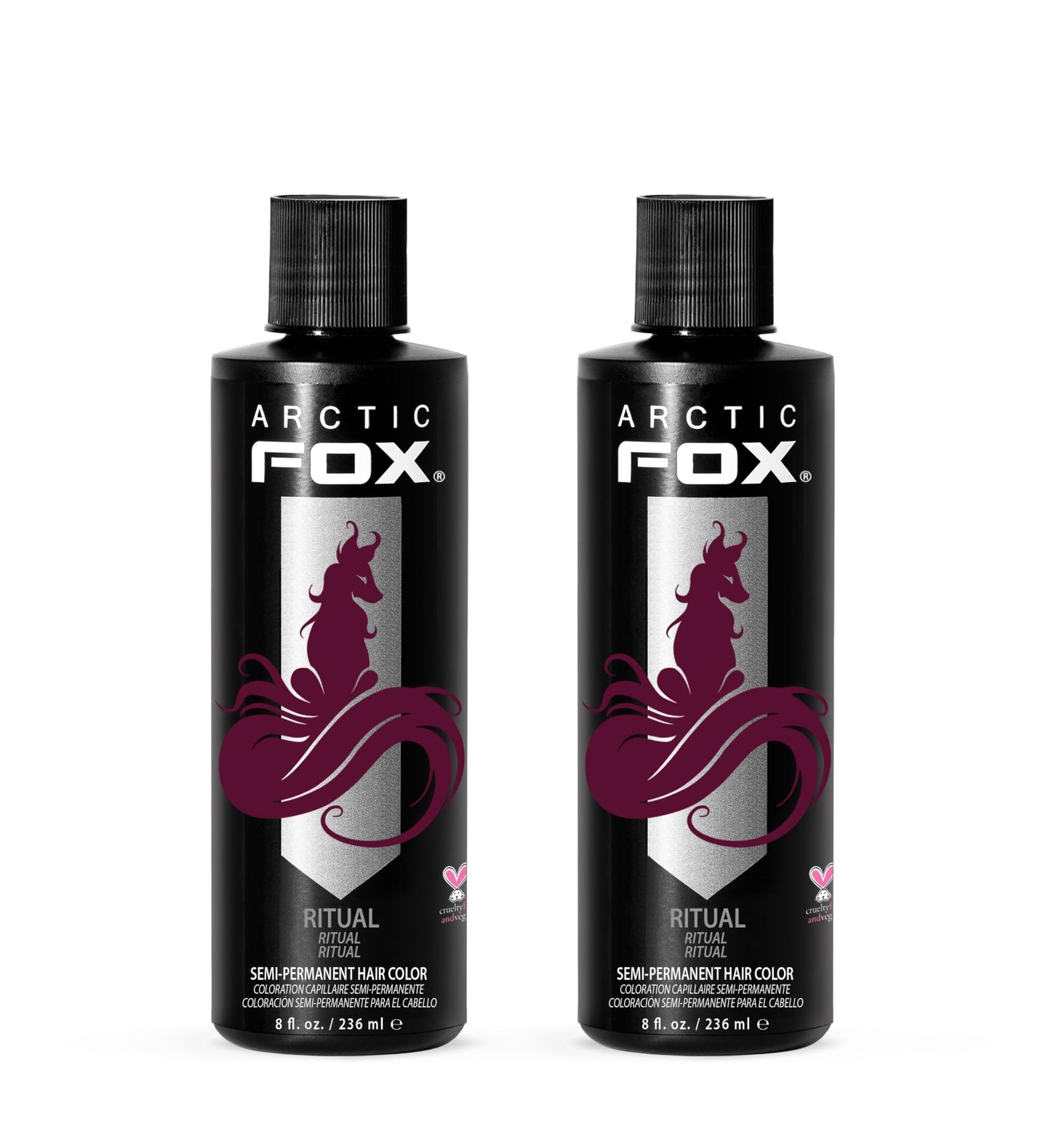 ARCTIC FOX Semi-Permanent Hair Dye - Sunset Orange, Vegan - 2 x 8 oz