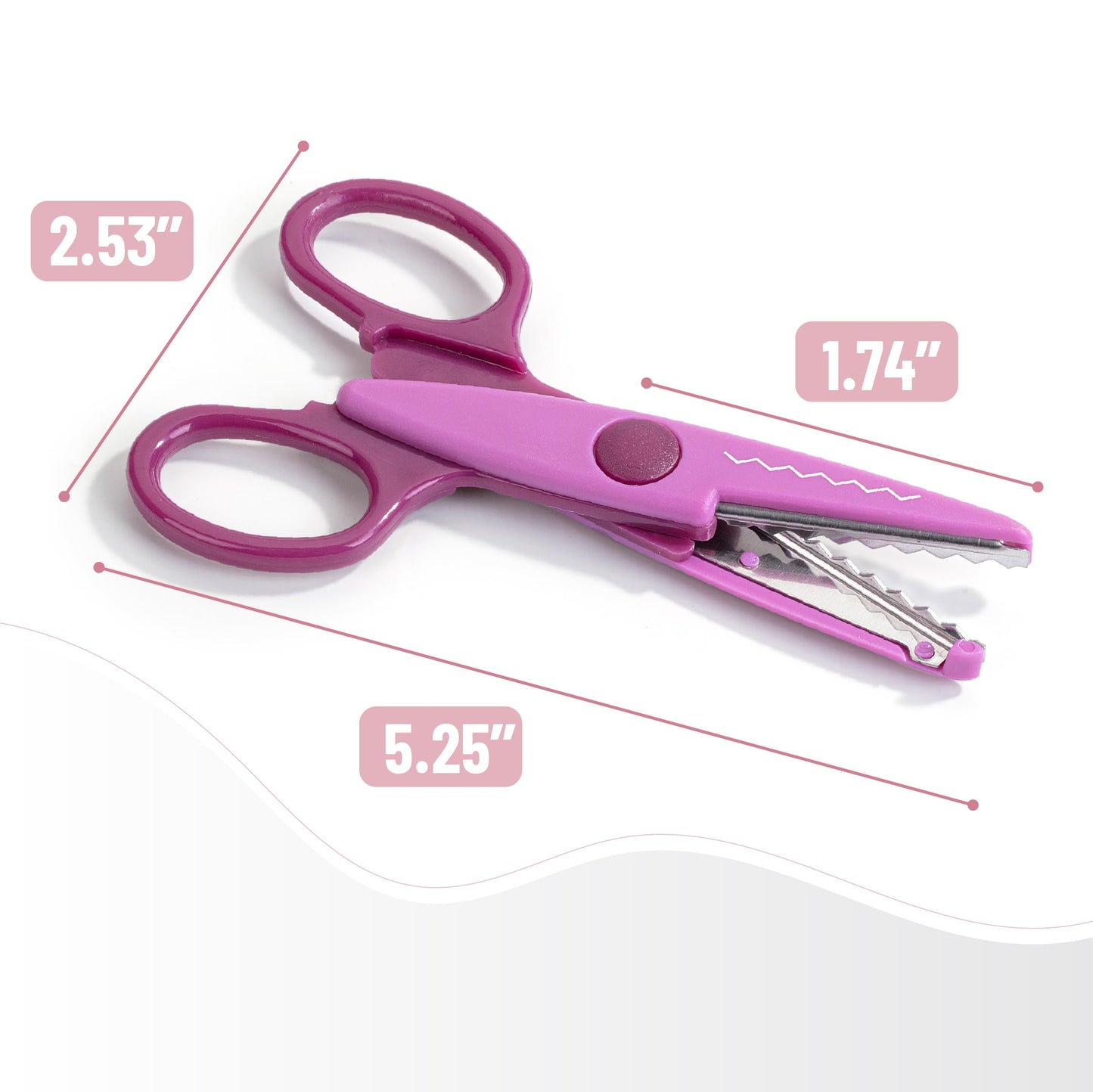 Mr. Pen- Craft Scissors Decorative Edge, 6 Pack, Bright Zig Zag Scissors