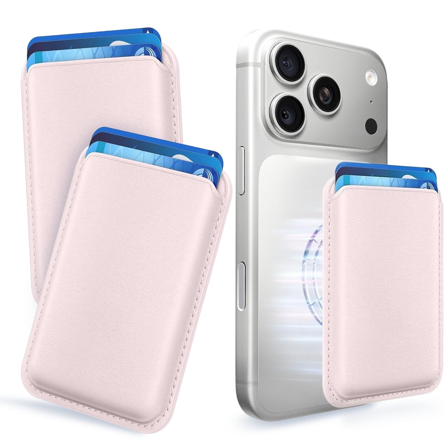 Magnetic Wallet Cell Phone Card Holder for Phone Case with Mag-Safe