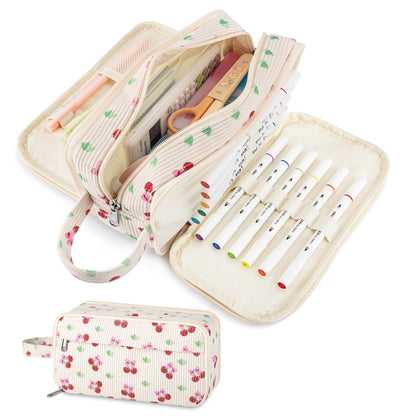 Cute Big Pencil Case Pouch Bag with Handle for Teen Girls Boy Gift