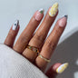 Glamnetic Press On Nails - Short Almond, Glossy Fake Nails 24 Pc Full Kit