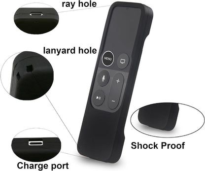 Silicone Case Compatible with Apple TV 4K/HD Siri Remote (1St Gen) - Anti-Slip Shock Proof Soft Remote Cover Case Compatible with Apple TV 4K 5Th 4Th Gen Siri Remote Controller - Red