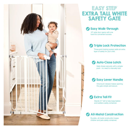 Regalo Safety 29"-38.5" Easy Step Baby Gate, Bottom of Stairs & Doorways