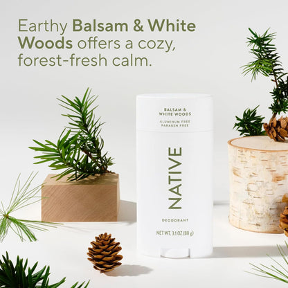 Native Aluminum Free Deodorant, Ocean & Timber, Large Size Stick, 72 Hour Odor Control, for Women & Men, Contains Naturally Derived Ingredients, 3.1 oz