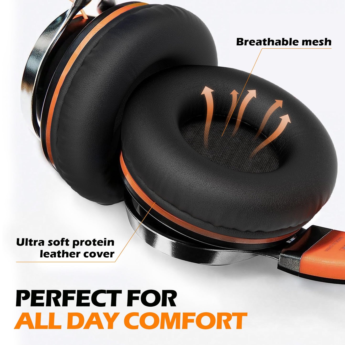 AILIHEN C8 Kids Wired Headphones with Mic for School, 3.5mm Jack, BlackBlue
