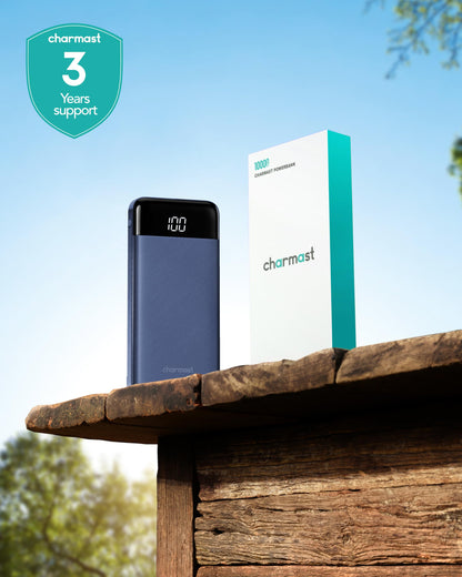 charmast Power Bank Portable Charger with Reinforced Built-in 4 Cables