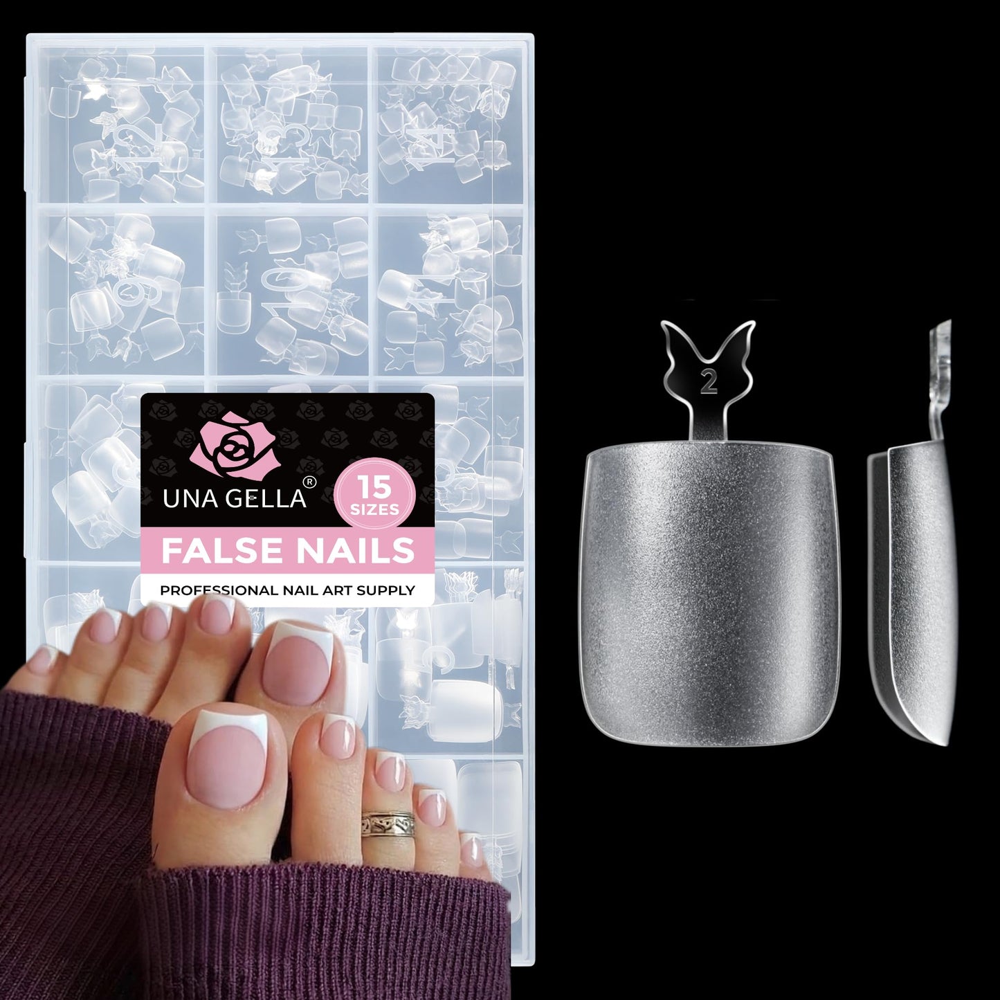 UNA GELLA 15g Nail Glue for Press On Nails with 20ml Nail Glue Remover Kit