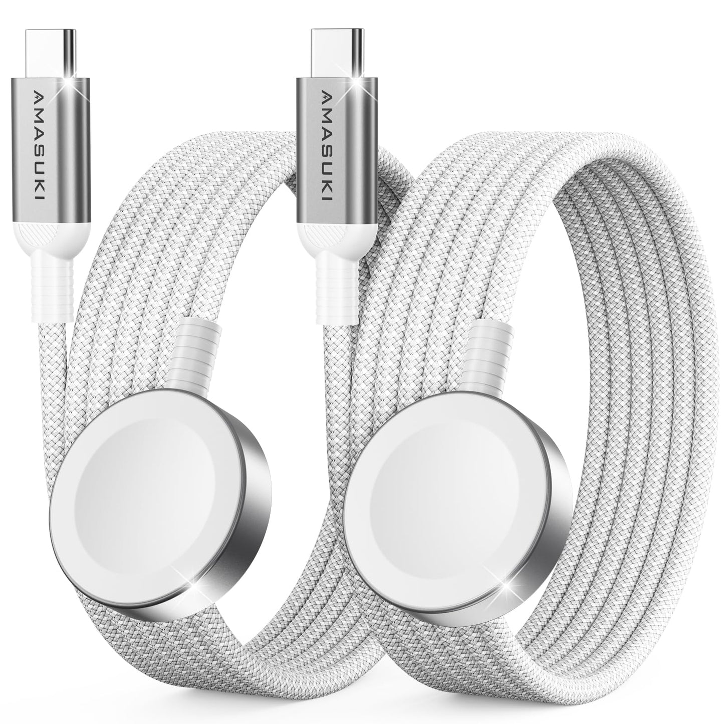 6.6FT Long for Apple Watch Charger USB Magnetic Fast Charging Cable Portable Wireless Charging Accessories Compatible with iWatch Series 11/10/9/8/7/6/5/4/3/2 Ultra 3/2/SE