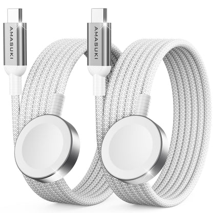 6.6FT Long for Apple Watch Charger USB Magnetic Fast Charging Cable Portable Wireless Charging Accessories Compatible with iWatch Series 11/10/9/8/7/6/5/4/3/2 Ultra 3/2/SE