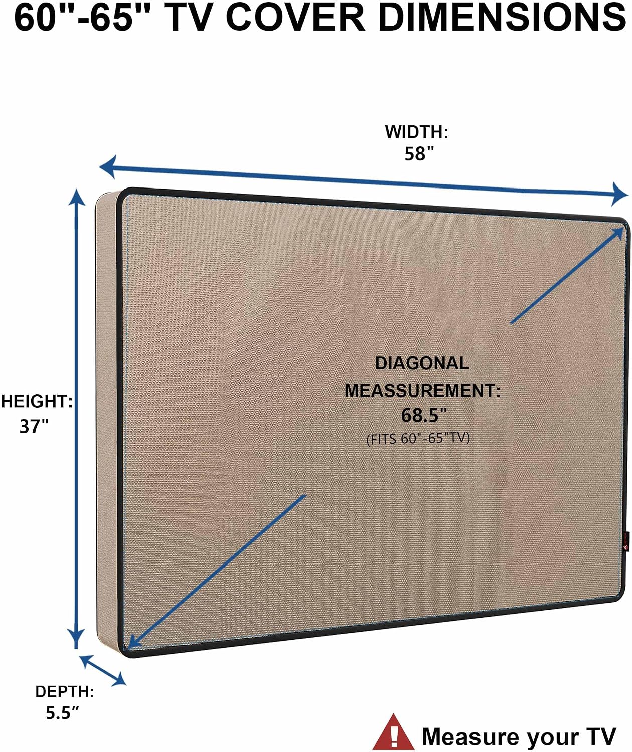 iBirdie Outdoor TV Cover 55 to 58 inch Weatherproof and Waterproof