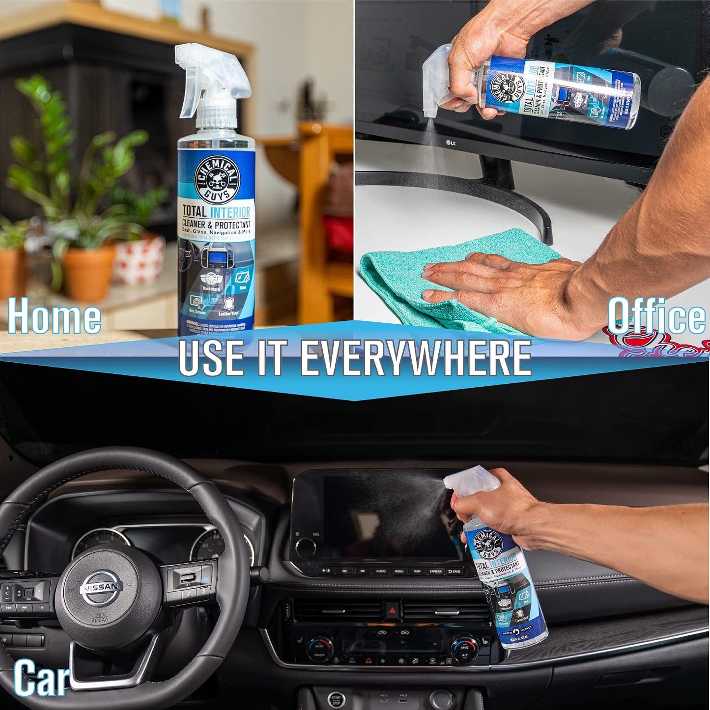 Chemical Guys, Total Interior Cleaner, Protectant & Car Detailer, 16 oz