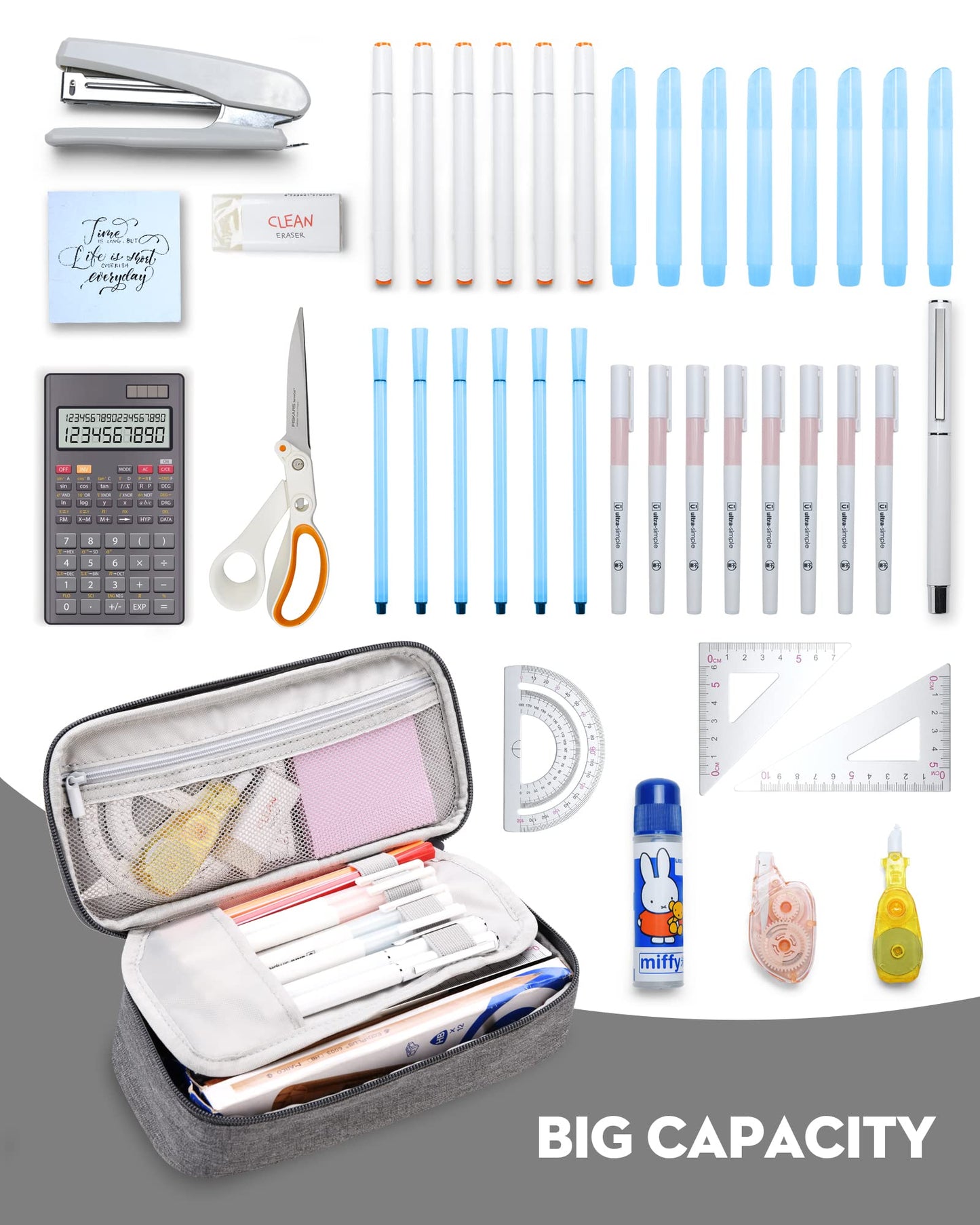 YOKUMA Pencil Case Big Capacity Pencil Pouch Bag Box for Girls Boys Gift