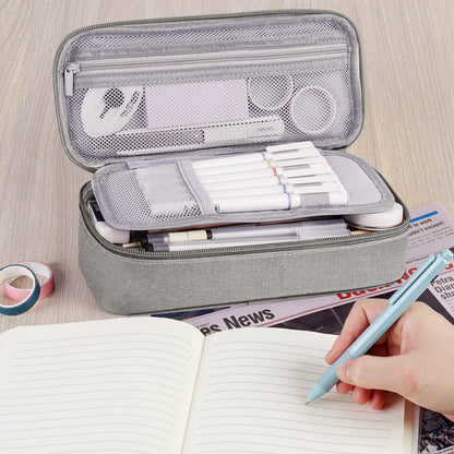 WEMATE Pencil Case, Large Storage Organizer, Makeup Bag, Teacher Must - have, Big Pencil Pouch, Marker Case for College