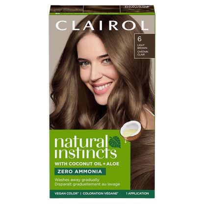 Clairol Natural Instincts Demi-Permanent Hair Dye, 4 Dark Brown | 1 Pack