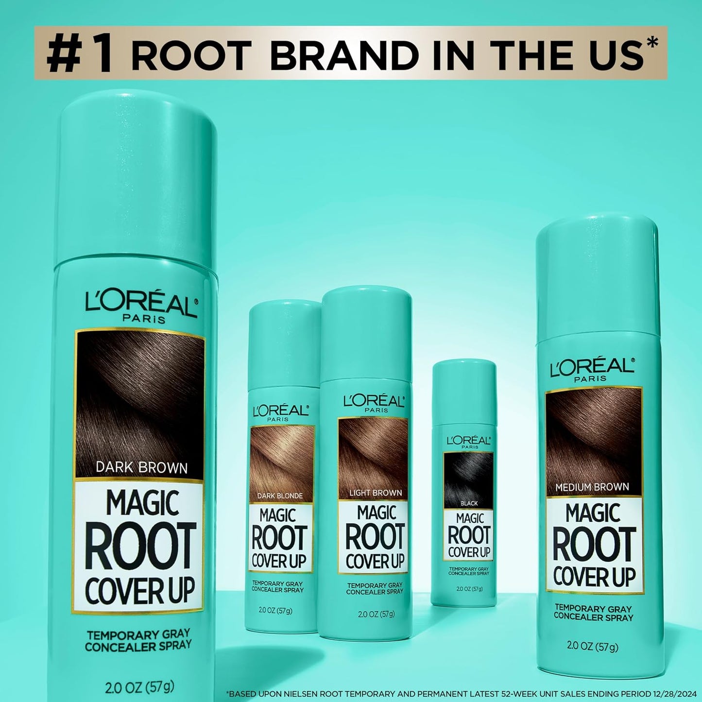 L'Oreal Paris Magic Root Cover Up Gray Hair Spray, 100% Gray Hair Coverage with Buildable, Lightweight, Transfer-Resistant, and Temporary Formula, Ammonia-Free, Dark Blonde, 2 oz (1 Count)