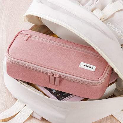 WEMATE Pencil Case, Large Storage Organizer, Makeup Bag, Teacher Must - have, Big Pencil Pouch, Marker Case for College