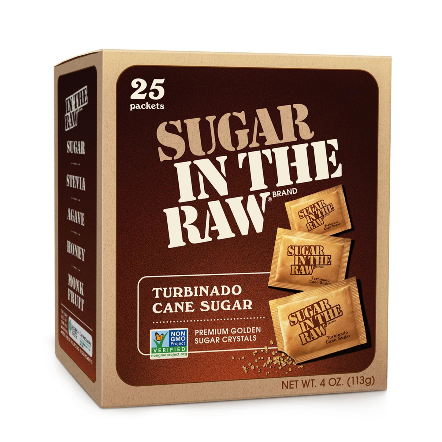 In The Raw Granulated Turbinado Cane Sugar, 2 lb Box, Pure, All-Natural Turbinado Sugar, Non-GMO Project Verified, Kosher, Vegan and Gluten Free (Pack of 12)