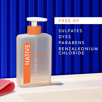 Native Liquid Hand Soap, Toasted Vanilla & Honey Scent, Non-Drying Formula for Soft, Smooth Hands, Made with Plant-Based Cleansers, Sulfate & Paraben Free, 13 oz Bottle