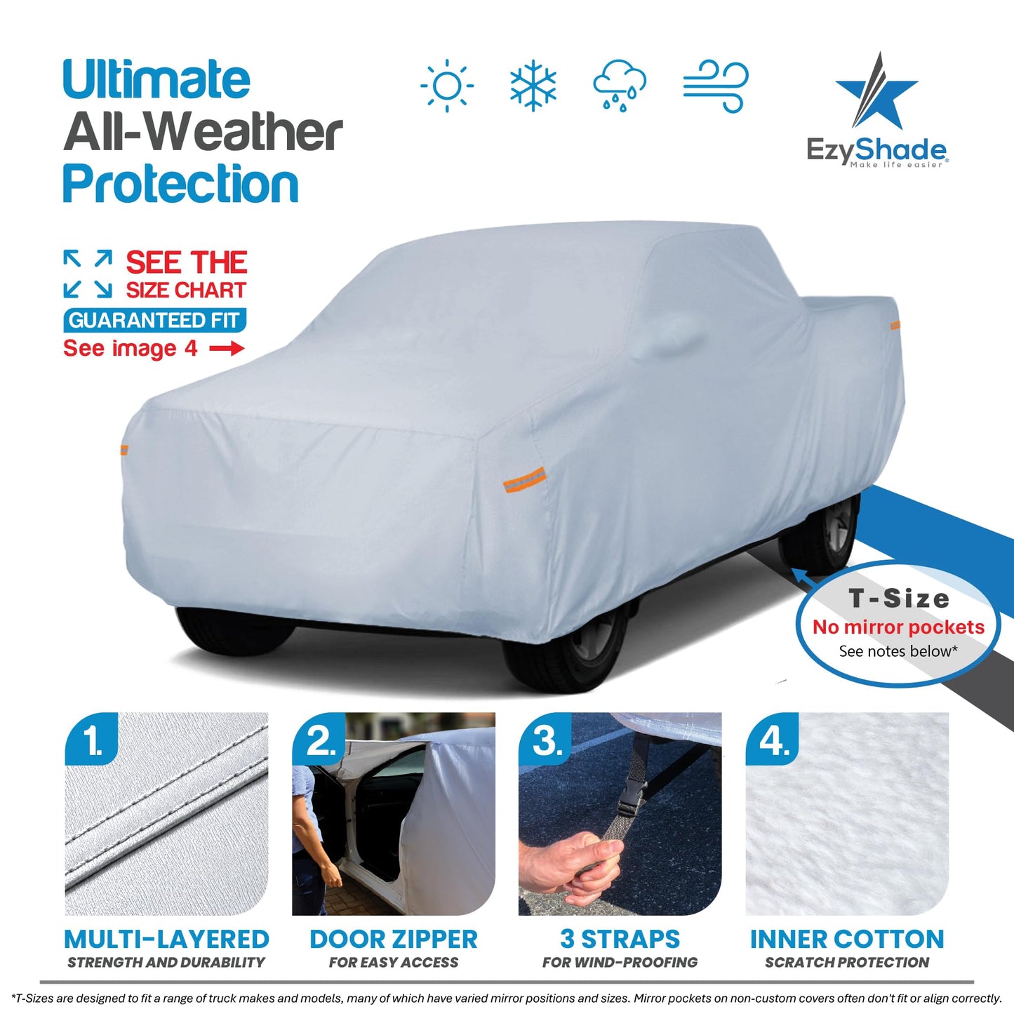 EzyShade Car Cover Waterproof All Weather. See Vehicle Size-Chart. Size A3