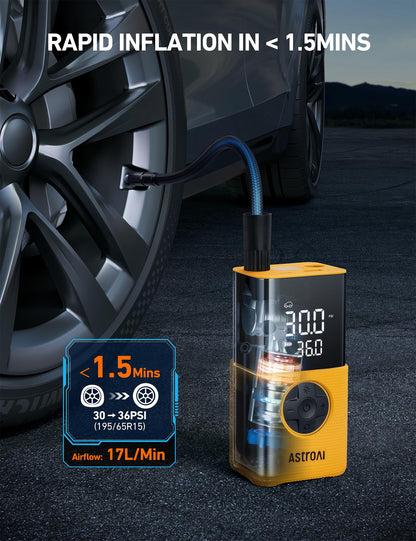 AstroAI L7 Tire Inflator Portable Air Compressor,150 PSI Cordless Bike Pump