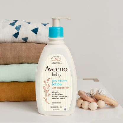 Aveeno Baby Daily Moisture Body Lotion, Fragrance Free, 18 fl. oz