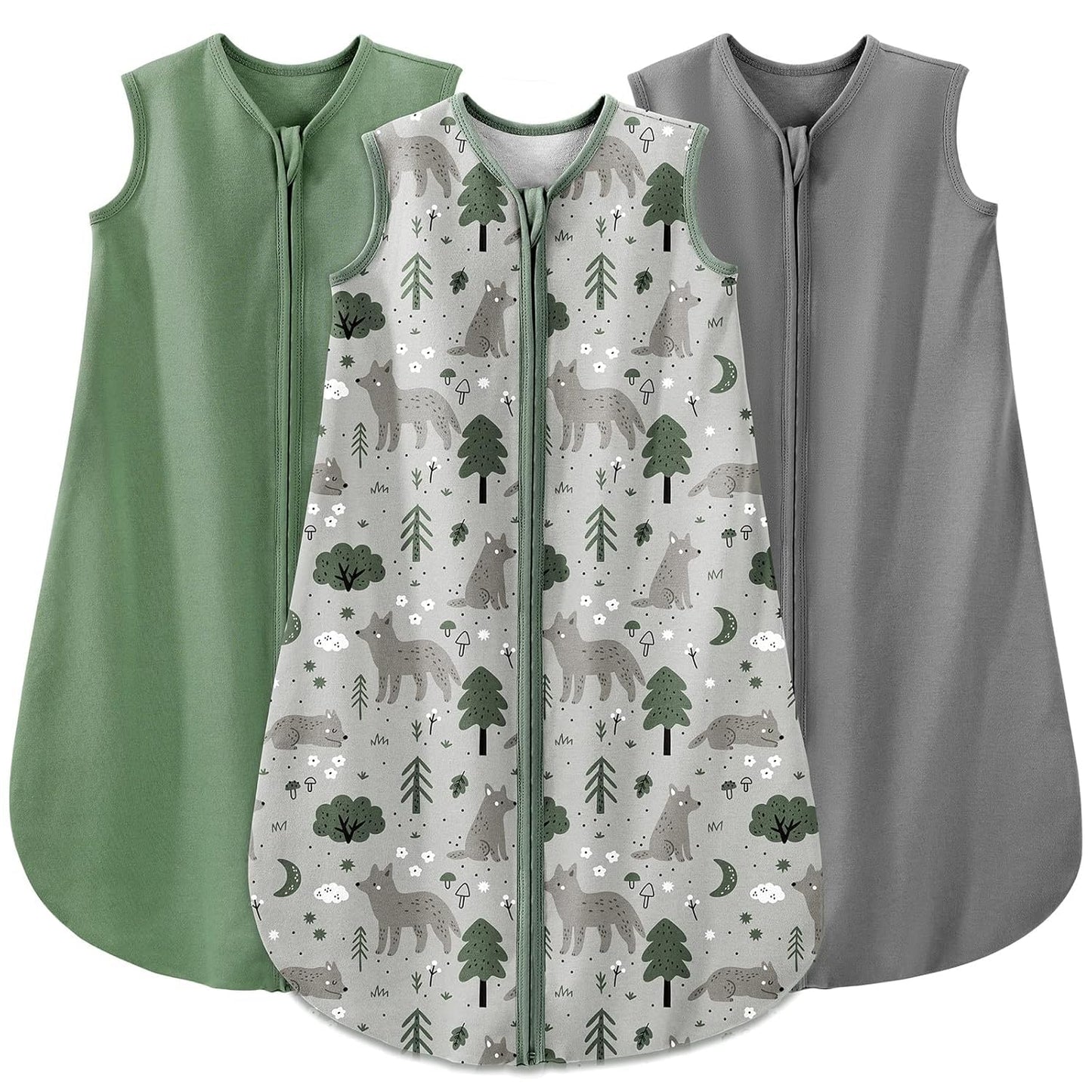 Yoofoss Baby Sleep Sack 0-6 Month 0.5TOG 100% Organic Cotton 2-Way Zipper