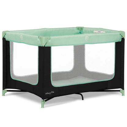 Dream On Me Zodiak Portable Playard, Compact for Travel, Carry Bag, Gray & Pink