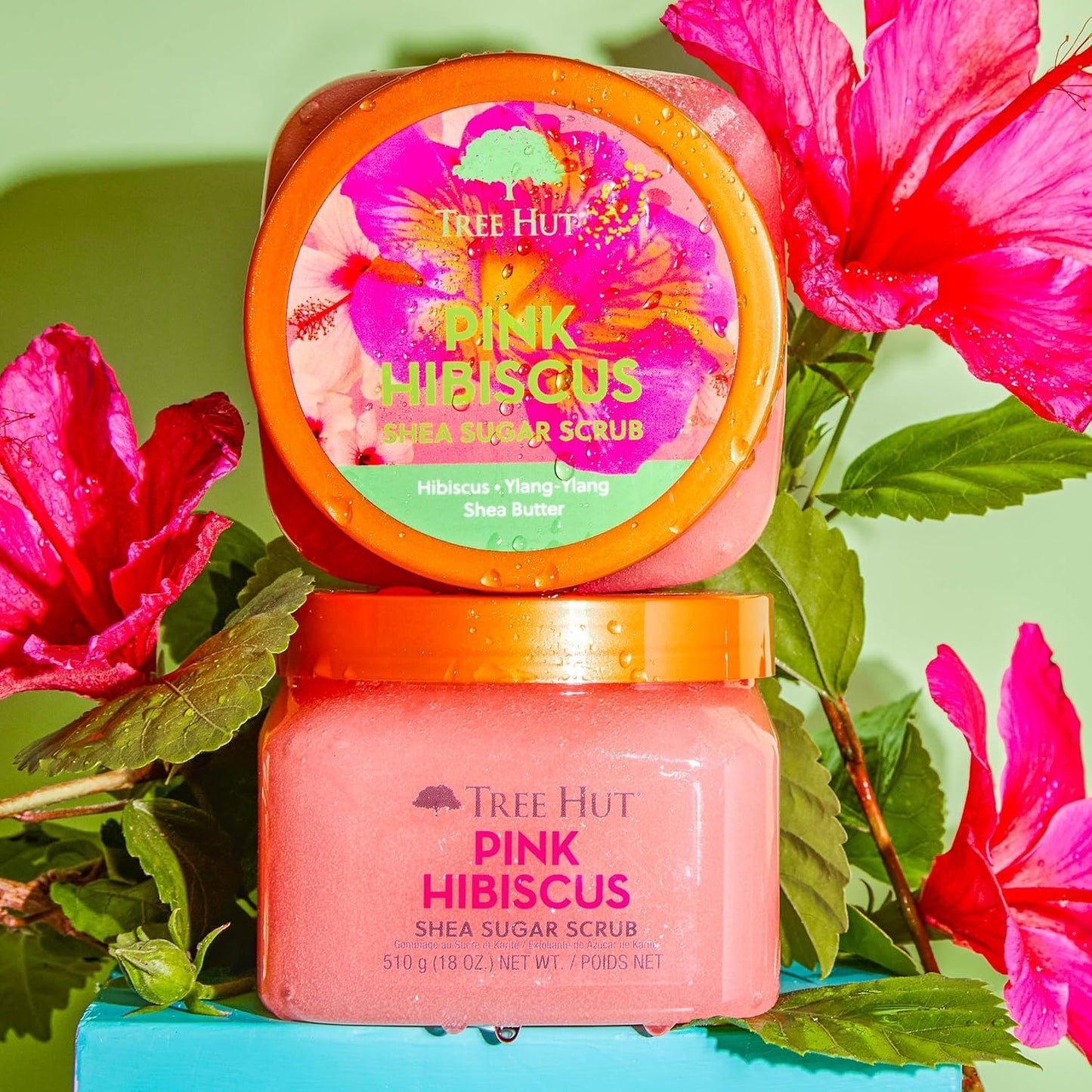 Tree Hut Body Scrub for Women, Pink Hibiscus, 18 Oz