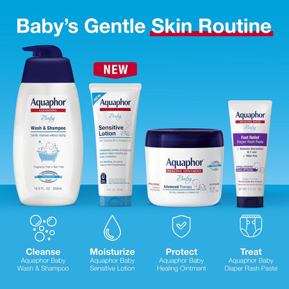 Aquaphor Baby Healing Ointment for Diaper Rash and More, 7 OZ