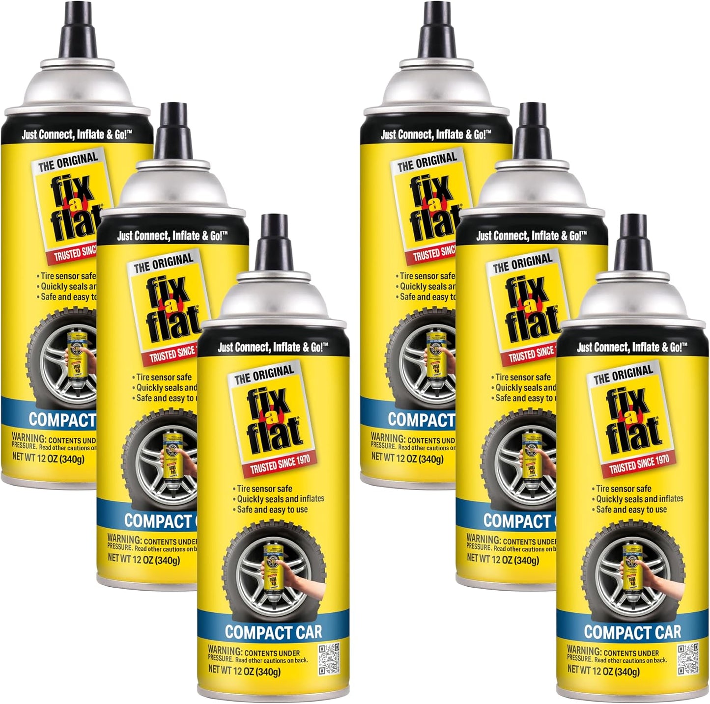 Fix-A-Flat Tire Repair, 16 oz, 2-Pack | Emergency Use | Eco-Friendly Formula | For Standard Tires | Universal Fit