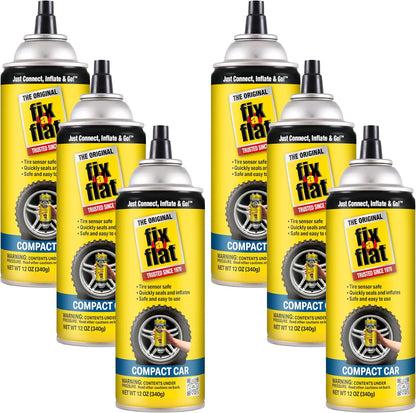 Fix-A-Flat Tire Repair, 16 oz, 2-Pack | Emergency Use | Eco-Friendly Formula | For Standard Tires | Universal Fit