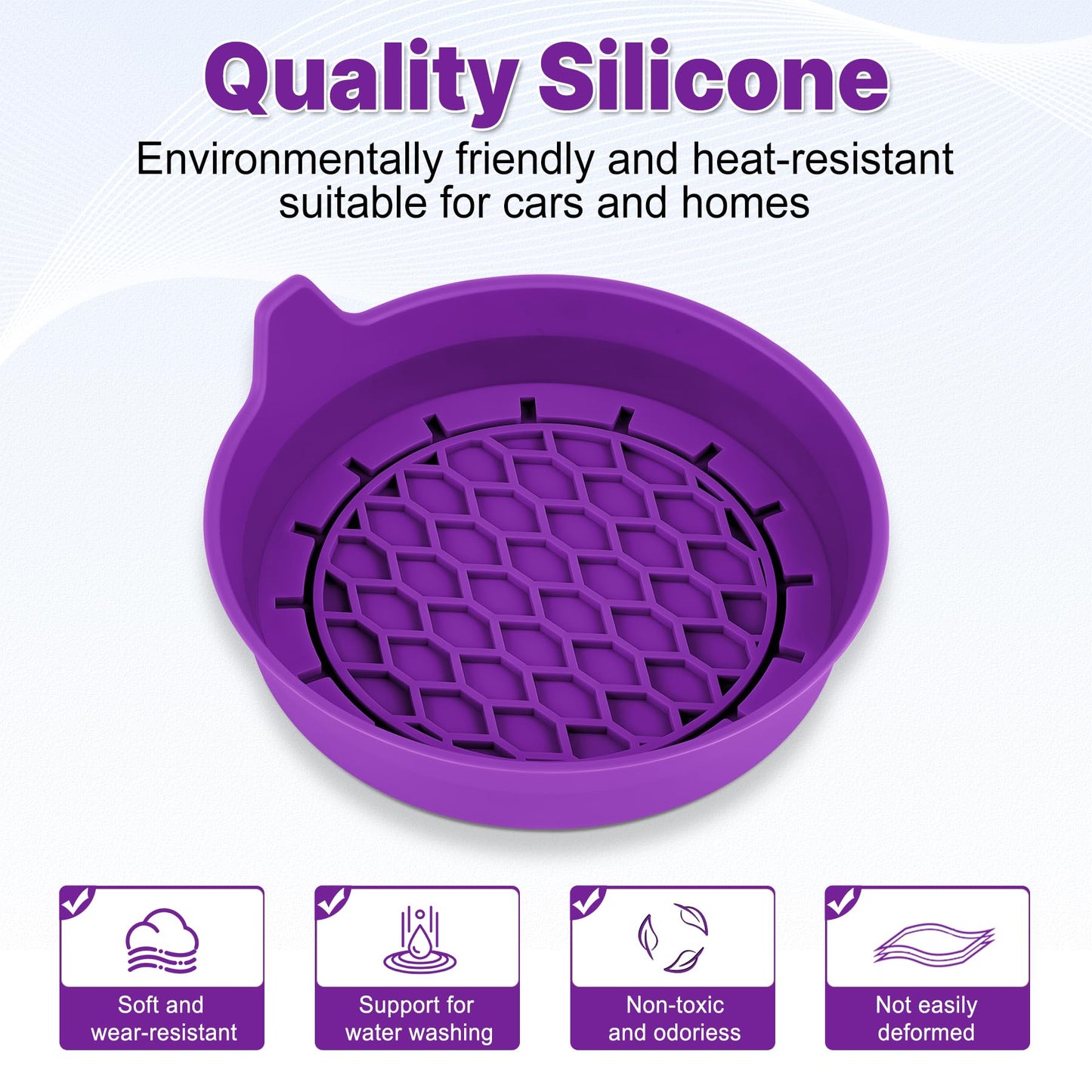 SINGARO Car Cup Holder Coaster, Silicone Cup Holder Insert, Universal Non-Slip Cup Holders, Car Accessories Interior for Women and Man Interior Sets 4 Pack Black