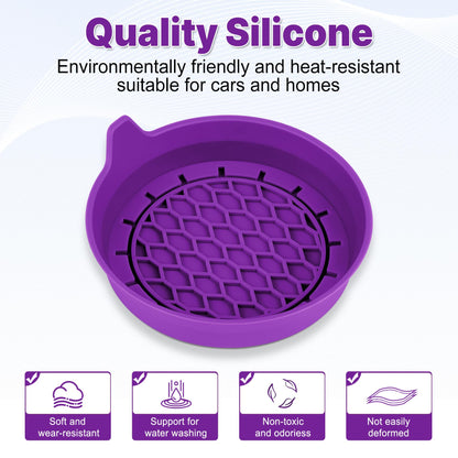 SINGARO Car Cup Holder Coaster, Silicone Cup Holder Insert, Universal Non-Slip Cup Holders, Car Accessories Interior for Women and Man Interior Sets 4 Pack Black