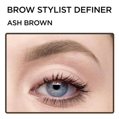 L'Oreal Paris Makeup Brow Stylist Definer Waterproof Eyebrow Pencil, Ultra-Fine Mechanical Pencil, Draws Tiny Brow Hairs and Fills in Sparse Areas and Gaps, Brunette, 0.003 Ounce (Pack of 2)