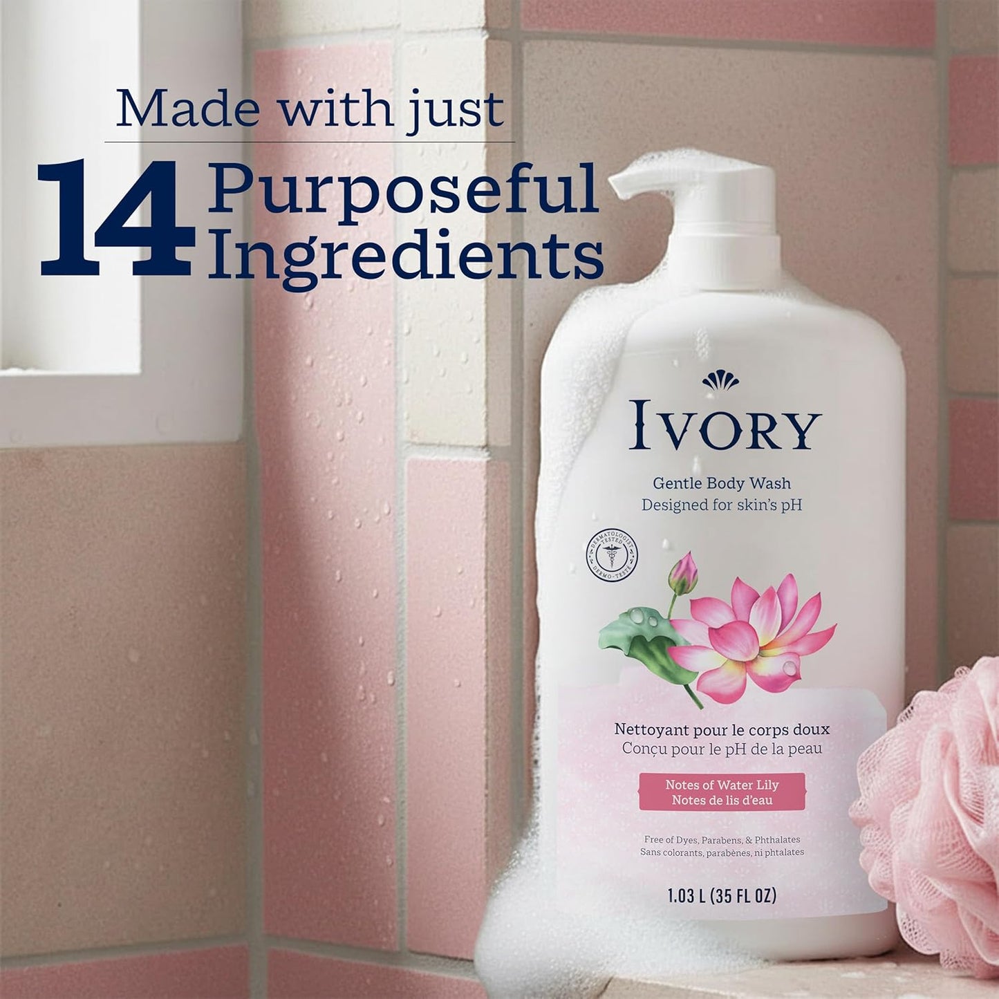 Ivory Body Wash Designed for the Whole Family, Jojoba Scent, 35 oz