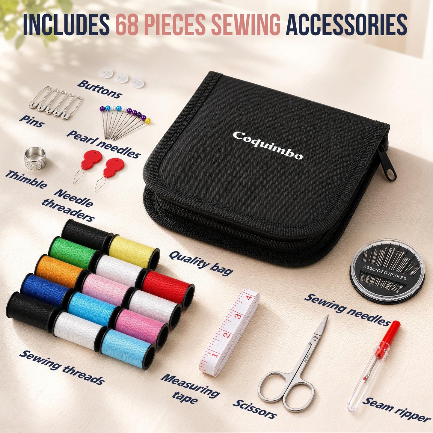 Coquimbo Sewing Kit for Adults, Christmas Stocking Stuffers for Teen Girls