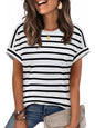WIHOLL Womens Tops Short Sleeve Shirts Summer Outfits 2026 Spring Dressy Casual Clothes Clothing