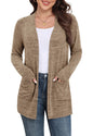 Yincro Women Lightweight Cardigan Long Sleeve Open Front with Pockets S-3XL