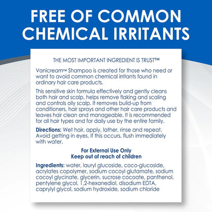 Vanicream Shampoo, Helps Remove Oil, Flaking and Build-Up, 12 Fl Oz
