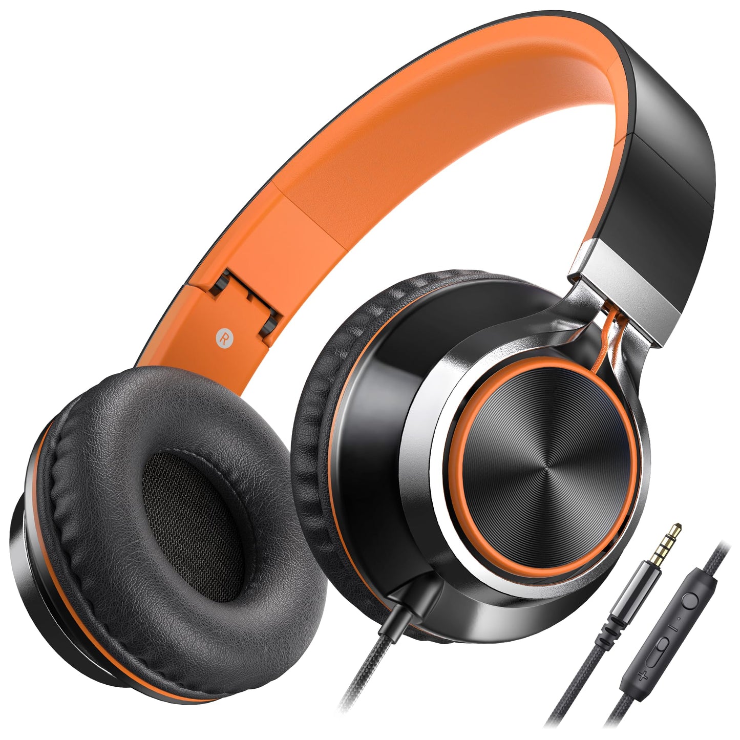 AILIHEN C8 Kids Wired Headphones with Mic for School, 3.5mm Jack, BlackBlue
