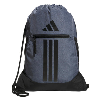 adidas Alliance Sackpack – Drawstring Backpack for Sports, Small Gym Bag, Preloved Teal Green/Black/3, OSFA