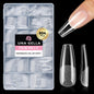 UNA GELLA 504Pcs Medium Pointed Almond Nail Tips, X-Soft Almond Gel Nails