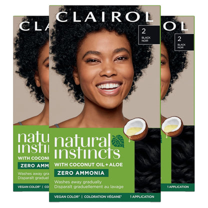 Clairol Natural Instincts Demi-Permanent Hair Dye, 4 Dark Brown | 1 Pack