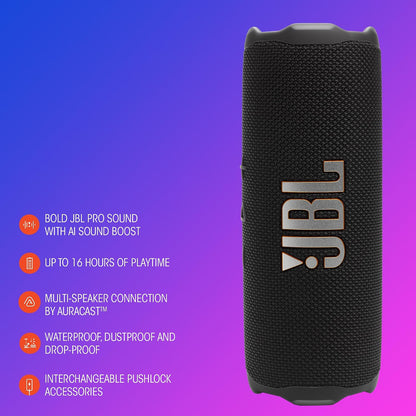 JBL Flip 7 Portable Bluetooth Speaker, Waterproof and Drop-Proof - Pink