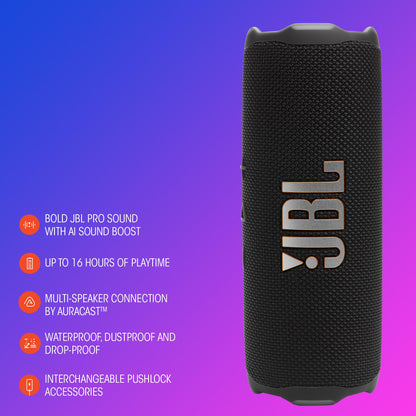 JBL Flip 7 Portable Bluetooth Speaker, Waterproof and Drop-Proof - Pink