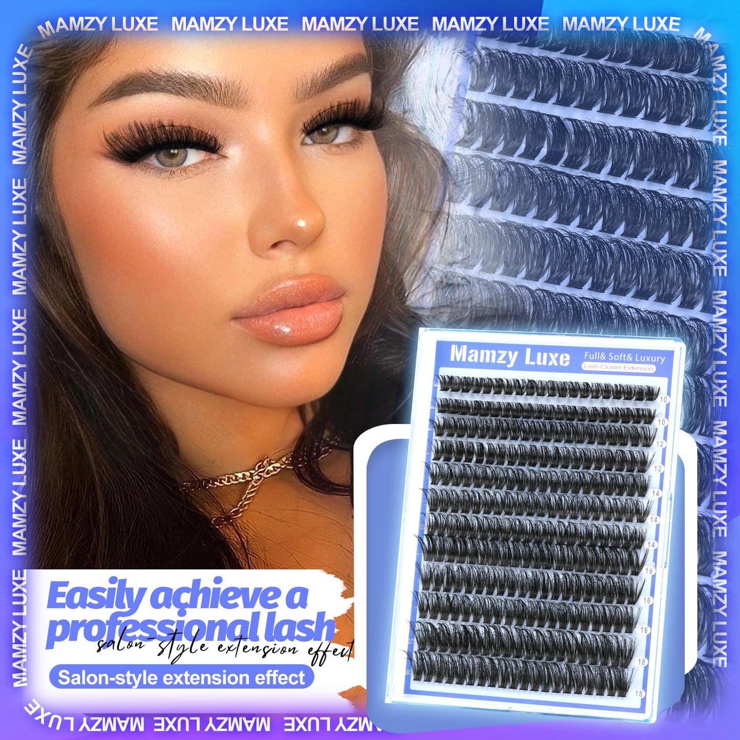 Lash Clusters Wispy 100D Eyelash Clusters 10-18mm Fluff Cluster Eyelash Extensions D Curl No Plastic Feel Individual Lashes Extension 204 Pcs Versatile False Eyelashes Clusters