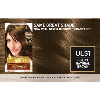 L'Oreal Paris Superior Preference Luminous Fade-Defying Permanent Hair Color, Hair Dye For Up to 9 Weeks of Radiance, Medium Brown 5, 1 Hair Dye Kit