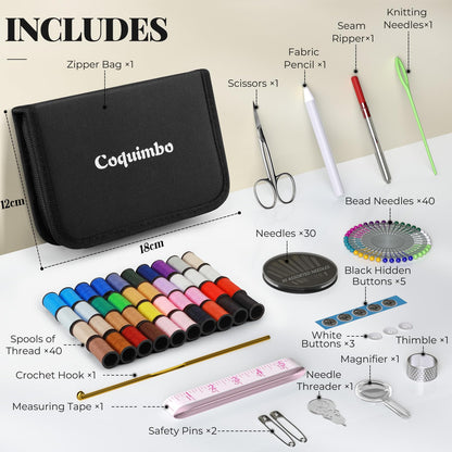 Coquimbo Sewing Kit for Adults, Christmas Stocking Stuffers for Teen Girls