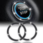 LivTee 2 PCS Crystal Double Rhinestone Car Engine Start Stop Decoration Ring, Bling Car Interior Accessories for Women, Push to Start Button Cover Sticker, Automotive Decals, Light Green